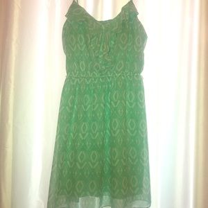 Pastel Green Spaghetti Strapped Dress.